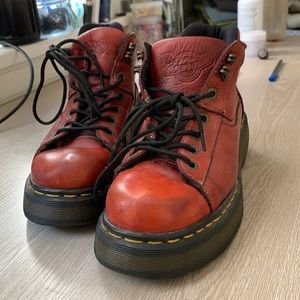 red platform doc martens